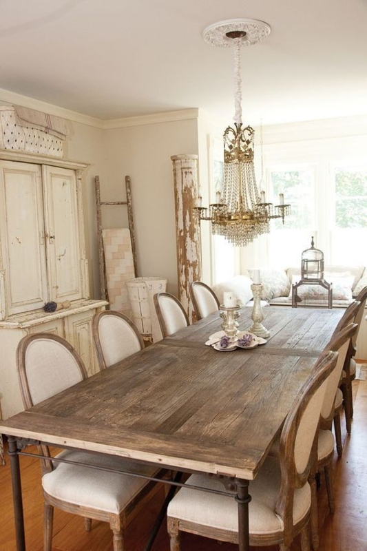 Rustic French Country Dining Room with Vintage Elegance