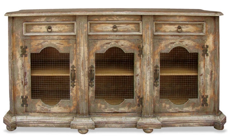 Rustic French Country Style Vintage Sideboard