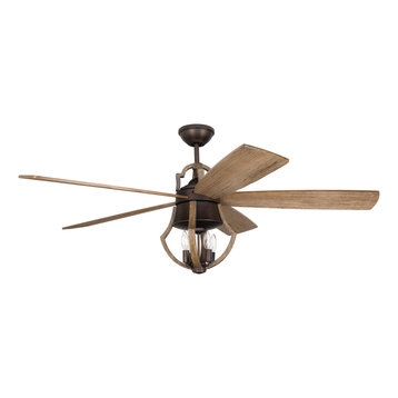 Rustic French Country Wooden Ceiling Fan Design