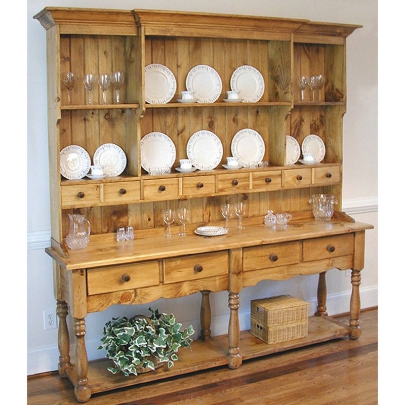 Rustic French Country Wooden Sideboard Design