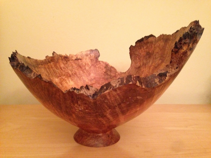 Rustic Natural Edge Wooden Decorative Bowl