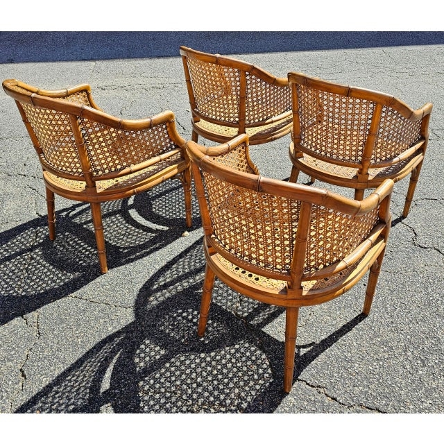 Set of Four Mid 20th Century Kindel Furniture Regency Style Faux Bamboo ...