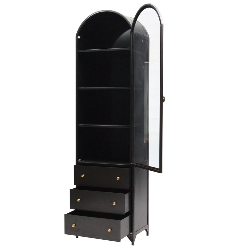 Shadow Box Industrial Metal Arch Display Cabinet | Zin Home