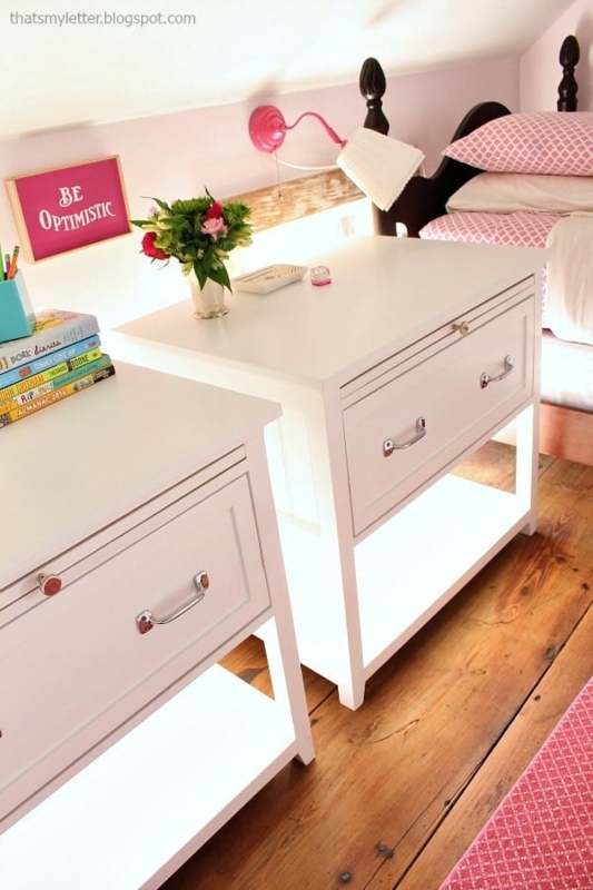 Simple White DIY Budget Bedside Tables