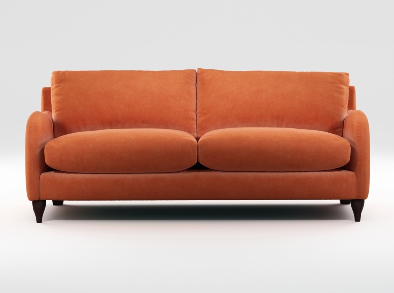 Sofia 3 Seater Sofa, Plush Coral Velvet | 3 seater sofa, Sofa, 2 seater ...