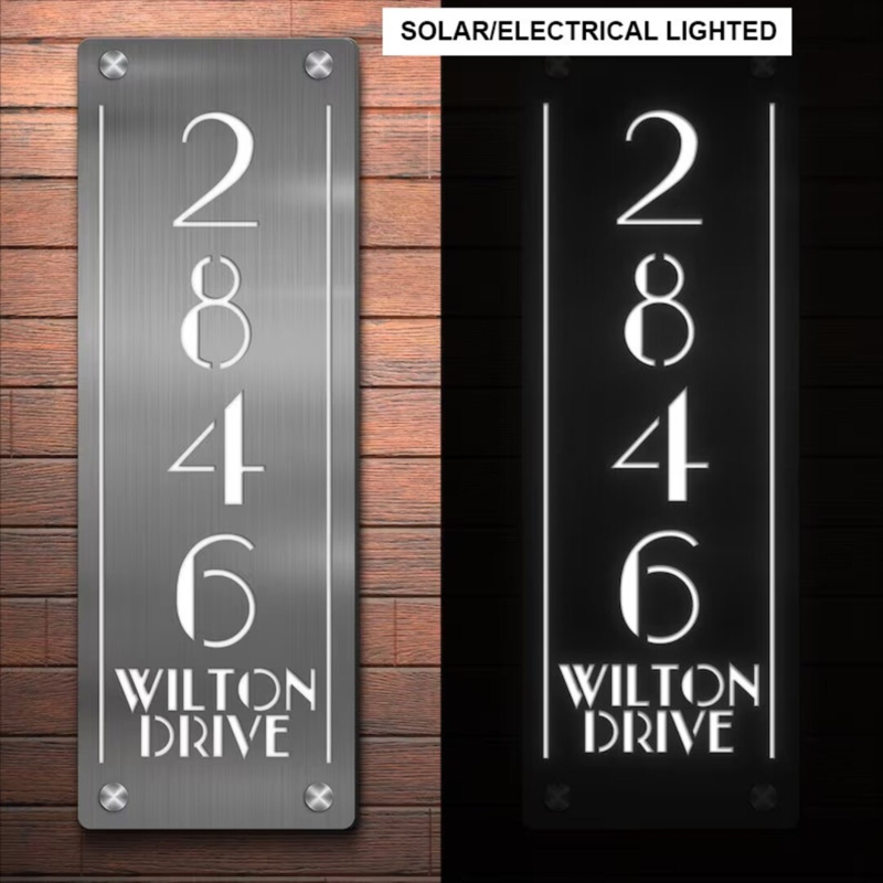Solar Lighted House Numbers, Address Numbers for House, Gift for House ...