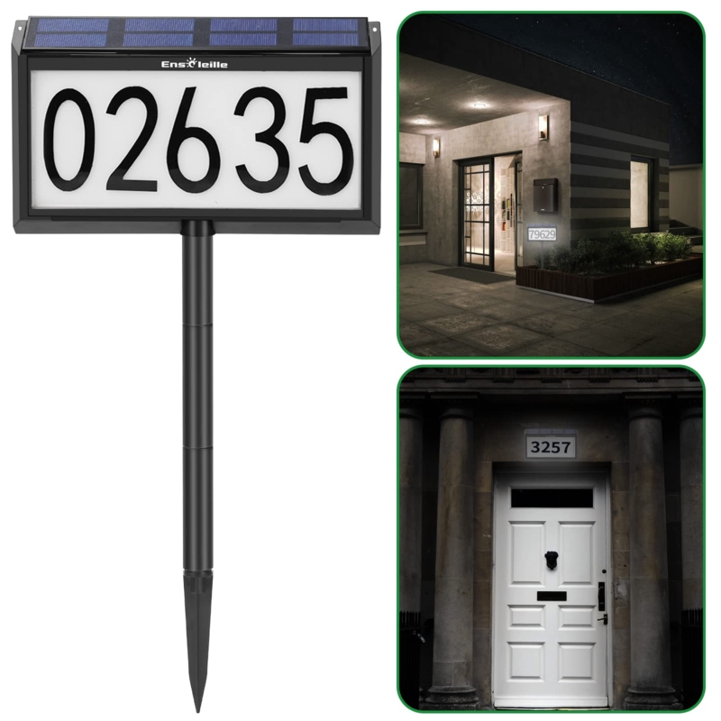 Solar Lighted Waterproof LED House Numbers