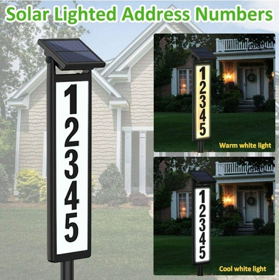 Solar Lighted Waterproof Outdoor House Numbers