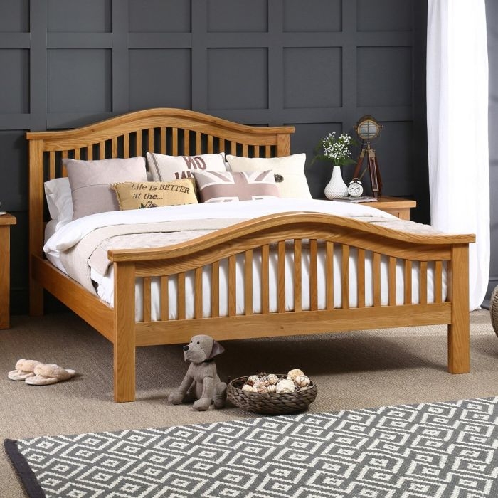 Solid Oak Super King Size Arch Rail Bed Frame