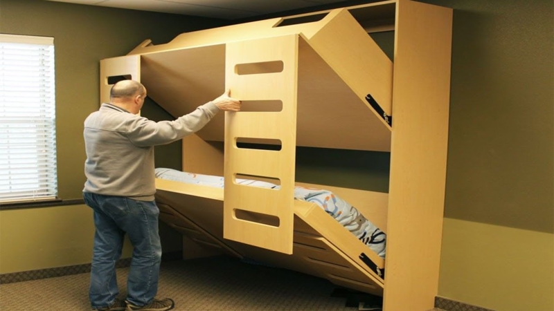 Space-Saving Comfortable Folding Bunk Beds