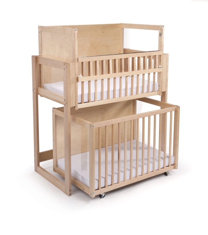 Space-Saving Double Decker Wooden Baby Cribs