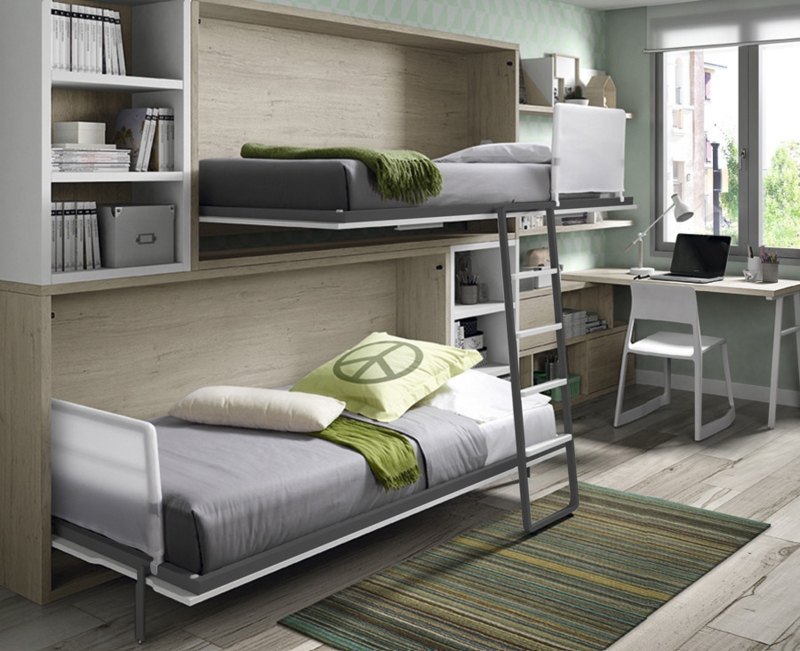Space-Saving Fold-Away Bunk Bed for Teen Bedrooms