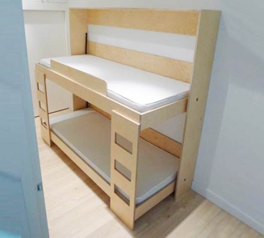 Space-Saving Fold Away Bunk Beds for Tiny Homes