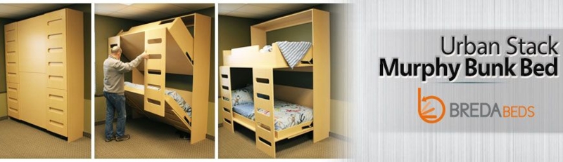 Space-Saving Fold-Away Wall Bunk Beds