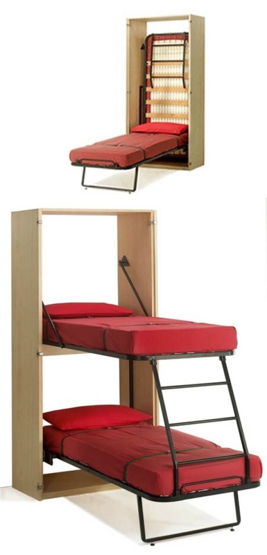 Space-Saving Fold Down Bunk Beds for Small Rooms