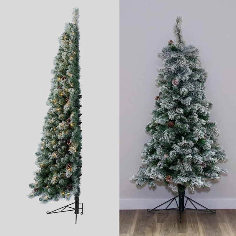 Space-Saving Half Christmas Trees for Small Areas