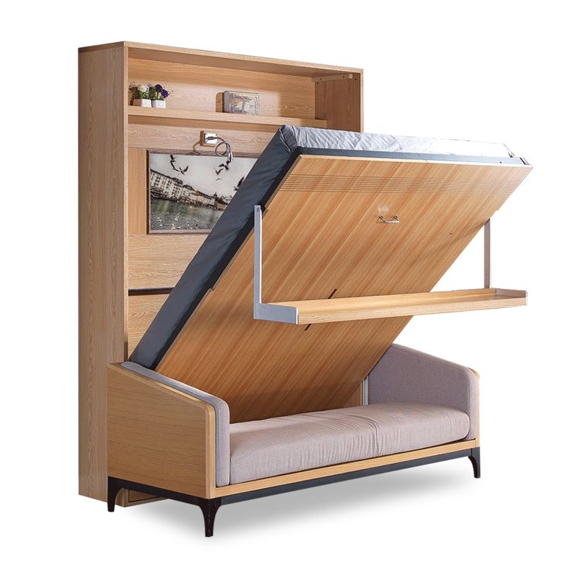 Space-Saving Wall-Mounted Folding Bunk Bed Sofa
