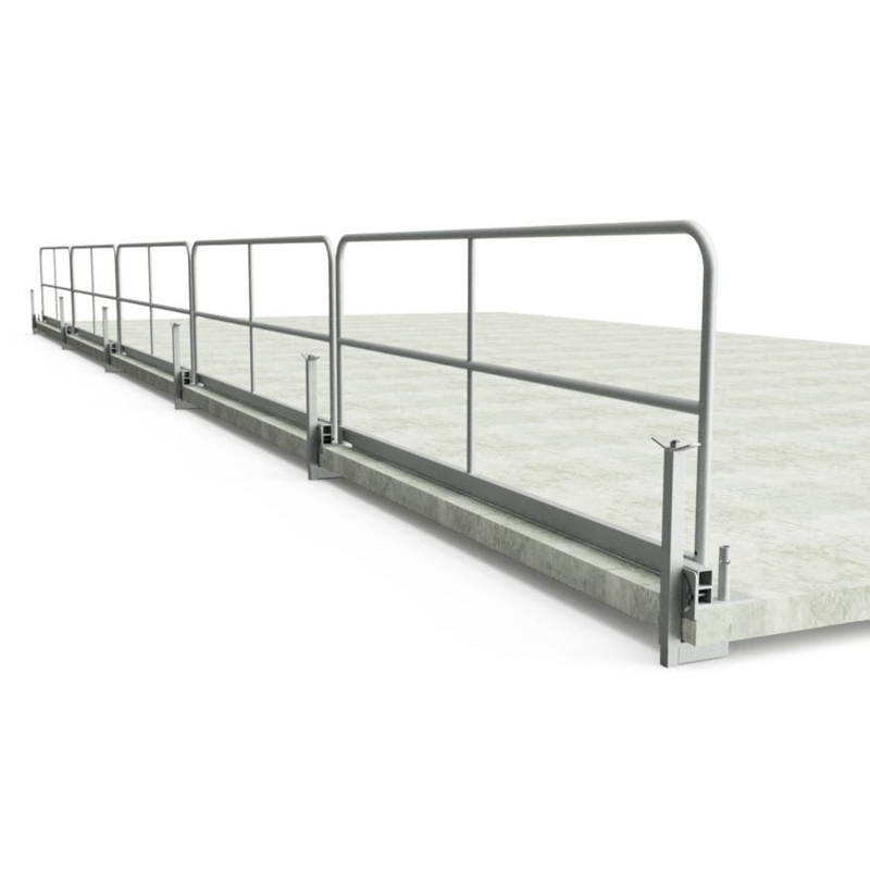 Temporary Safety Railing for Concrete Stairs