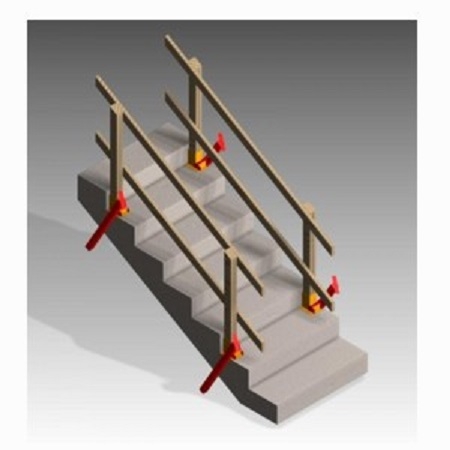 Temporary Stair Rail Safety Solution by Deslauriers