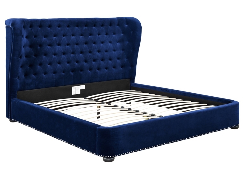 TOV Furniture Finley Blue Velvet Bed B32 at