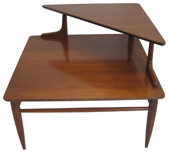 Two-Tier Mid-Century Side Corner Table - Midcentury - Side Tables And ...
