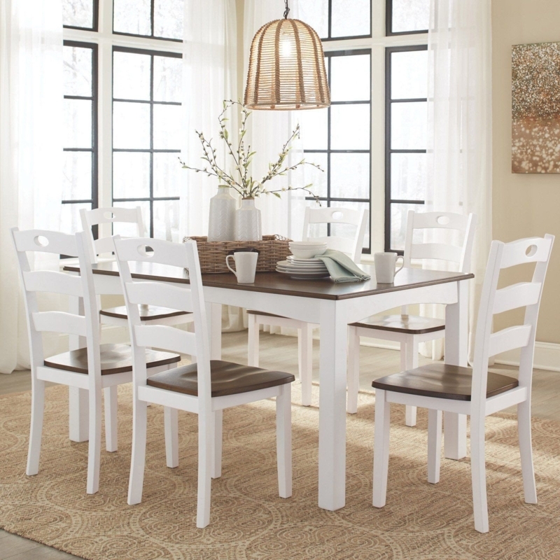 Two tone Dining Rooms Unique Signature Design by ashley Woodanville 7 ...