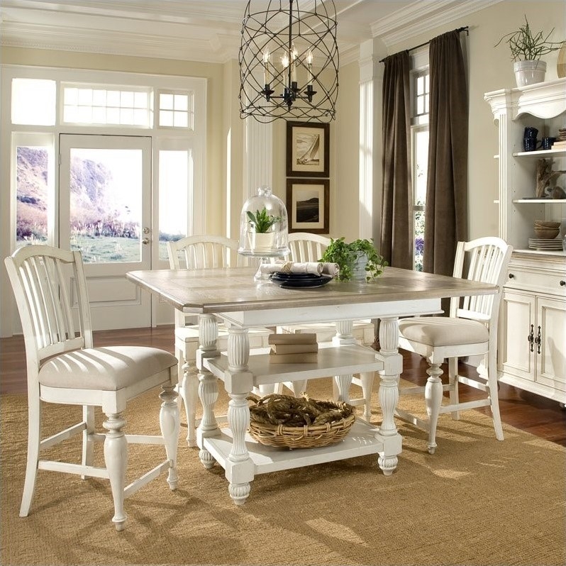 Two Tone White Coventry Dining Table with Chairs