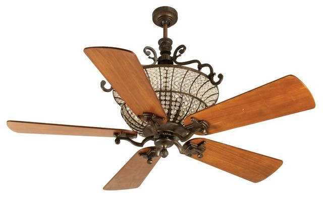 Victorian Style 52-Inch Wooden Blade Ceiling Fan