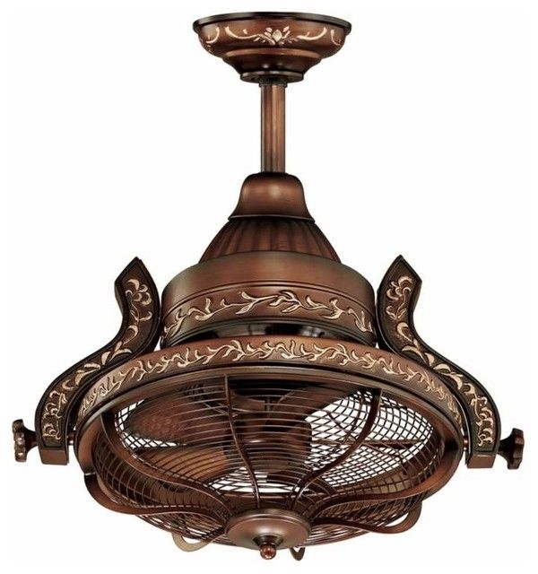 Victorian Style Ceiling Fan With Decorative Lighting