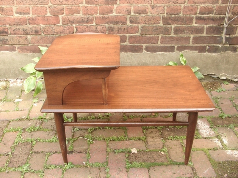 Vintage 1960s Danish Modern Two-Tier End Table