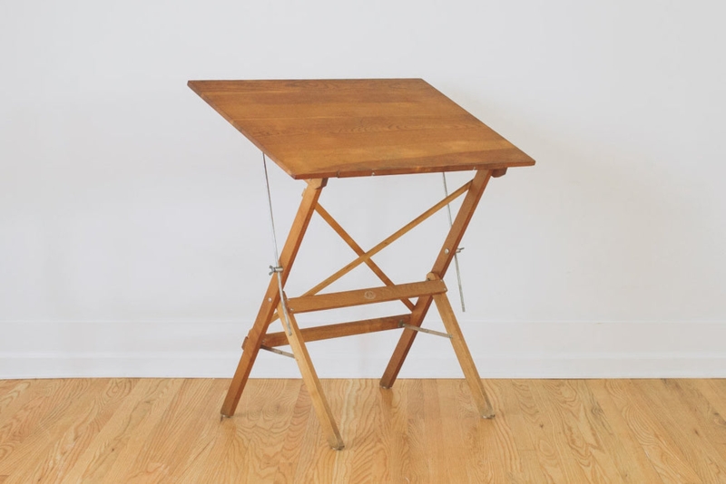 Vintage Folding Anco Wooden Drafting Table