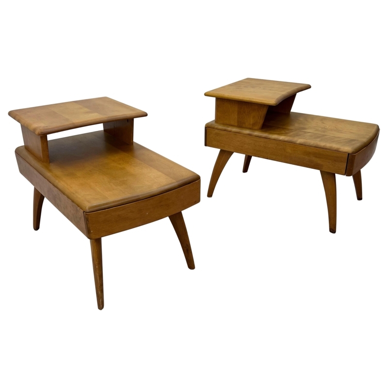 Vintage Heywood Wakefield Mid Century modern 2 Tier Side Table with ...
