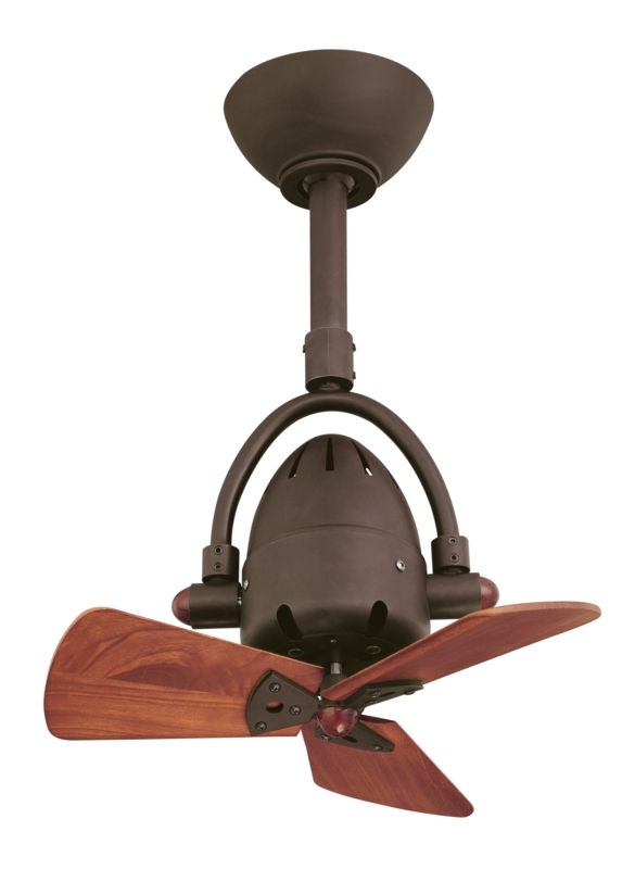 Vintage Industrial Ceiling Fan with Wooden Blades