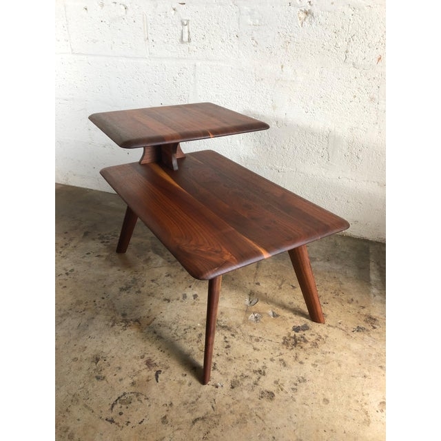 Vintage Mid-Century Danish Modern Two-Tier End Tables by Carl Bissman ...