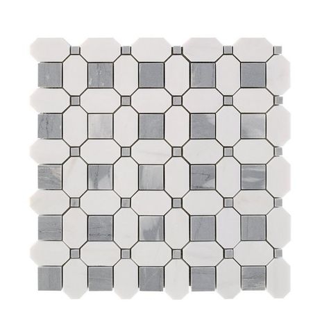 Viviano Marmo Dolomite Basket Weave Marble Mosaic Tile