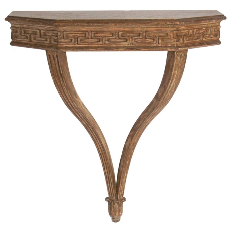 Wall-Mounted Greek Key Console Table at 1stDibs | hanging console table