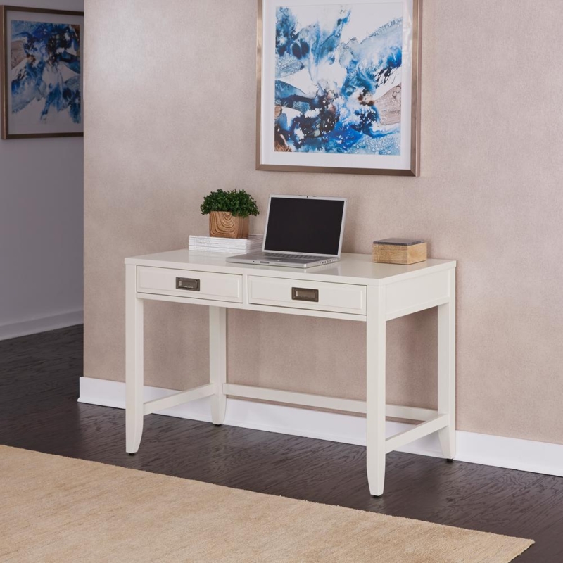 White Artisan Secretary Desk with Storage Drawers