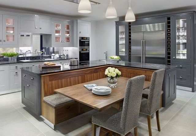 30 Kitchen Islands With Seating And Dining Areas - DigsDigs