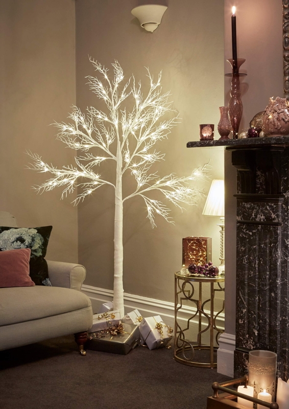 7ft White LED Twig Christmas Tree Decoration