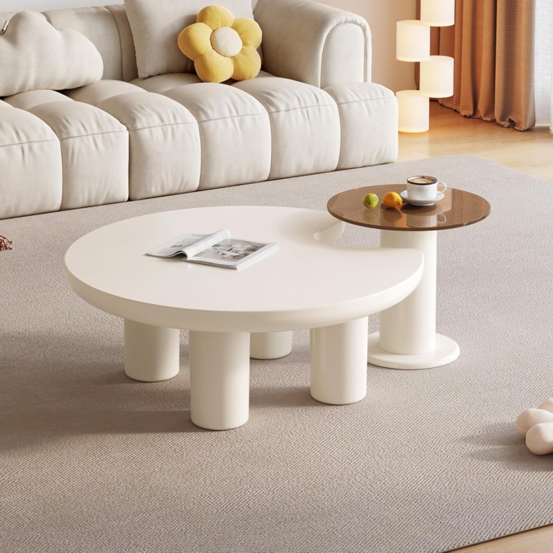 Amazon.com: Guyii Nesting Coffee Table, Irregular Coffee Table and ...