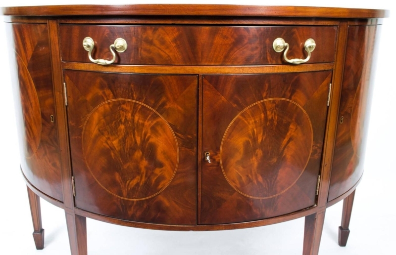 Antique George III Mahogany Half-Moon Side Cabinet