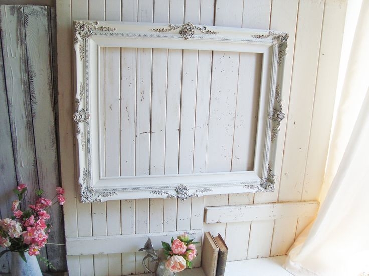 Antique White Large Vintage Frame, Shabby Chic Cream Frame, Wedding ...