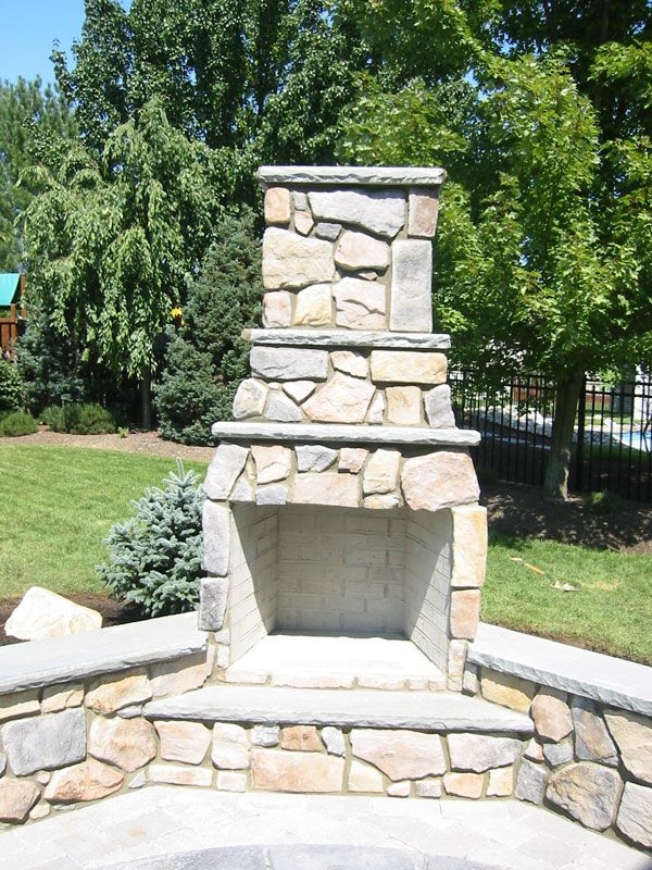 Backyard Corner Fireplace  Fireplace Guide by Linda