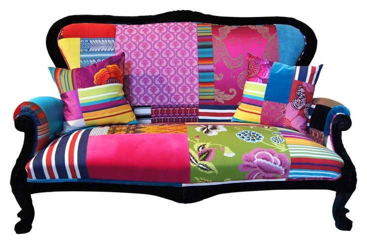 Bohemian chic. | Patchwork furniture, Sofa handmade, Carved sofa