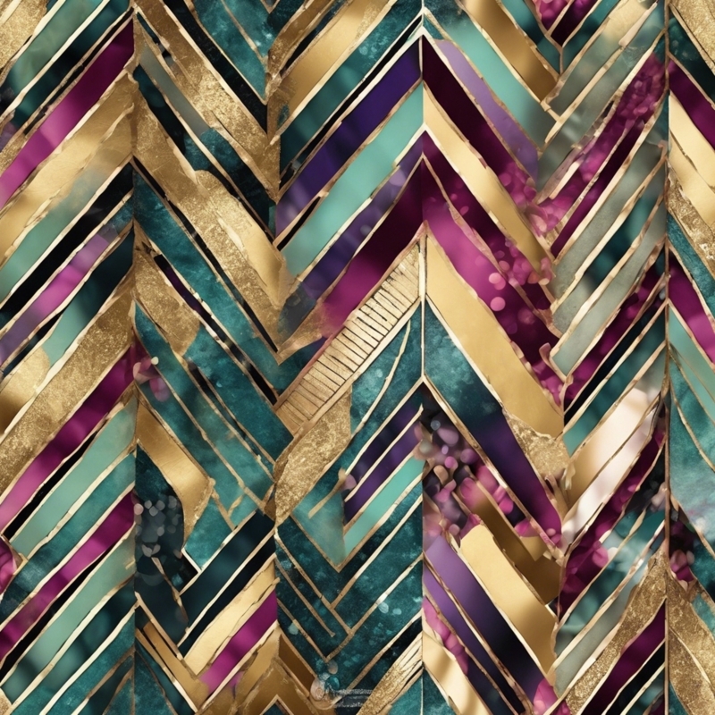 Bold Art Deco Zigzag and Chevron Pattern Design