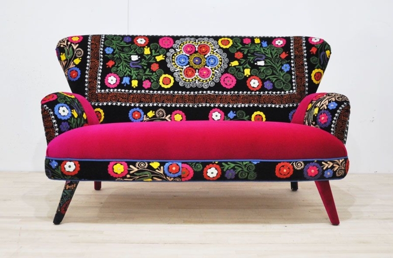 Bright patchwork furniture couches (With images) | Patchwork furniture ...