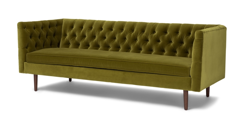 Chester Olive Green Mid-Century Modern Sofa