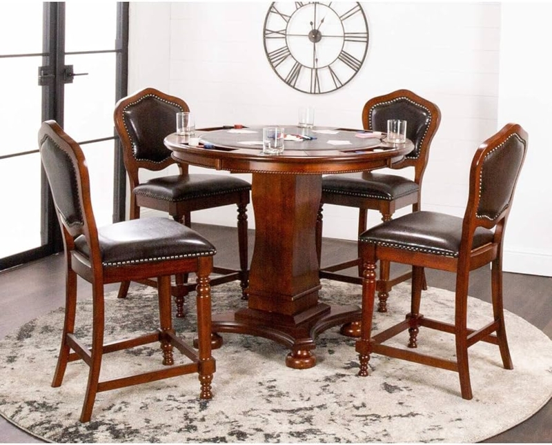 Classic Wooden Poker Dining Table Set