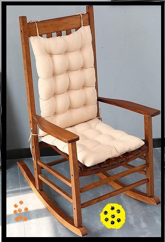Classic Wooden Rocking Chair with Cushions