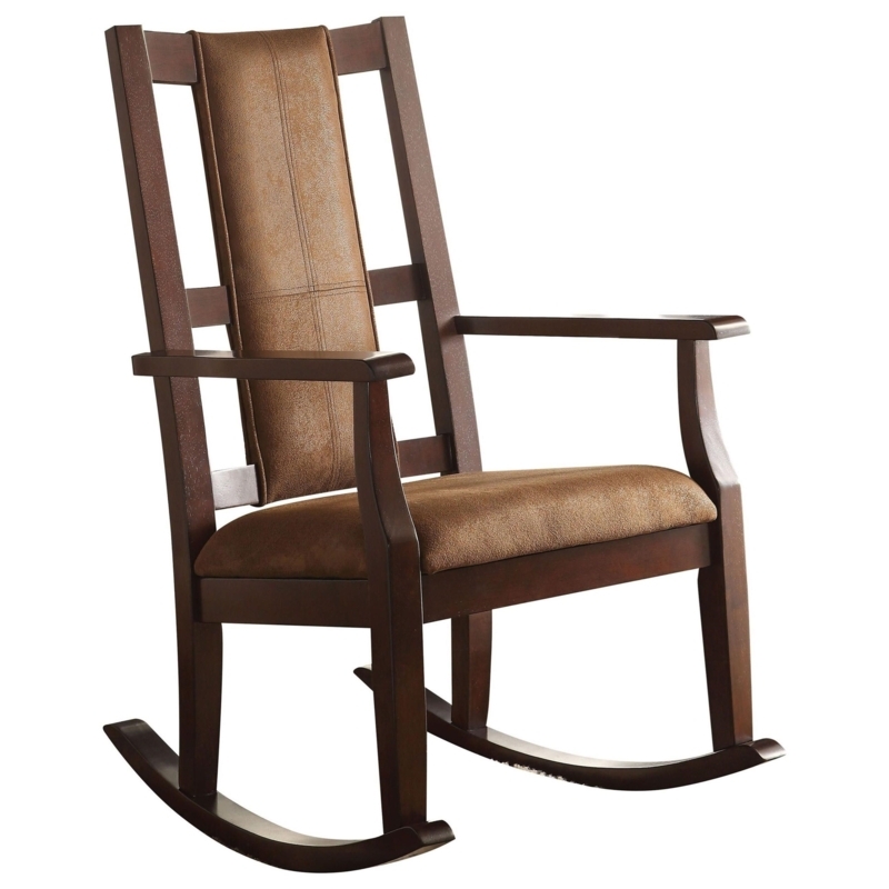 Classic Wooden Rocking Chair with Cushions